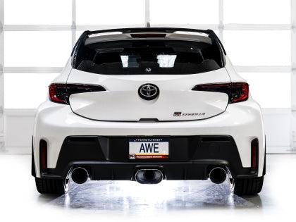AWE 23-24 Toyota GR Corolla Touring Edition Catback Exhaust - Chrome Silver Tips - Coastal Auto Performance
