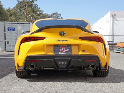 aFe POWER Takeda 2021 Toyota Supra 2.0L (t) 2.5in-3in 304 SS CB Exhaust w/ Carbon Tips - Coastal Auto Performance