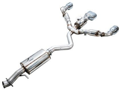 AWE 23-24 Toyota GR Corolla Touring Edition Catback Exhaust - Chrome Silver Tips - Coastal Auto Performance