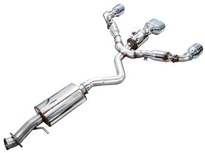 AWE 23-24 Toyota GR Corolla Touring Edition Catback Exhaust - Chrome Silver Tips - Coastal Auto Performance