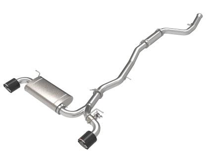 aFe POWER Takeda 2021 Toyota Supra 2.0L (t) 2.5in-3in 304 SS CB Exhaust w/ Carbon Tips - Coastal Auto Performance