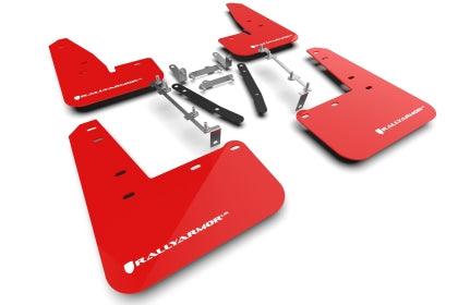 Rally Armor 23-25 Toyota GR Corolla Red UR Mud Flap w/White Logo - Coastal Auto Performance