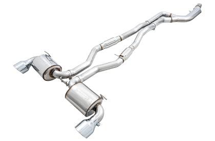 AWE Resonated Touring Edition for A90 Supra - 5" Chrome Tips - Coastal Auto Performance