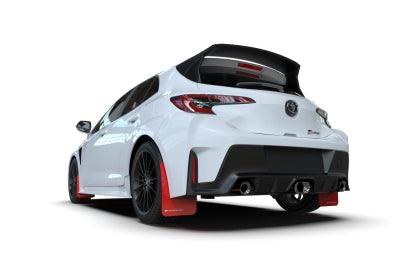 Rally Armor 23-25 Toyota GR Corolla Red UR Mud Flap w/White Logo - Coastal Auto Performance