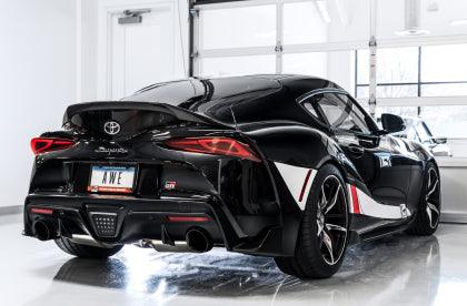 AWE 2020 Toyota Supra A90 Non-Resonated Touring Edition Exhaust - 5in Diamond Black Tips - Coastal Auto Performance