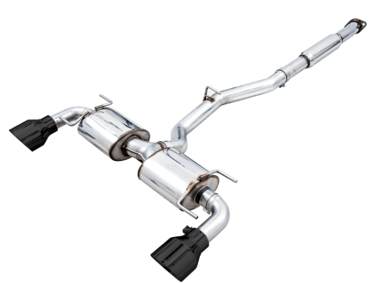 AWE Subaru BRZ/ Toyota GR86/ Toyota 86 Touring Edition Cat-Back Exhaust- Diamond Black Tips - Coastal Auto Performance
