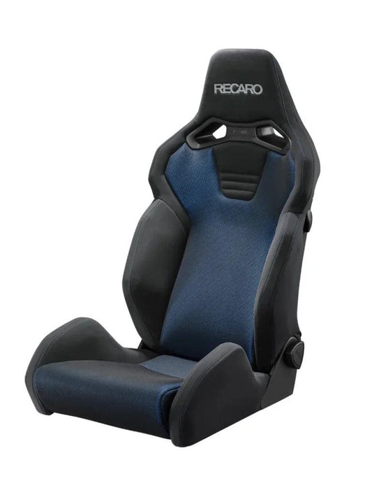 RECARO JDM SEAT: SR-S BK100H KAMUI BLACK/BRILLIANT MESH BLUE (FRP) - Coastal Auto Performance