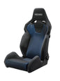 RECARO JDM SEAT: SR-S BK100H KAMUI BLACK/BRILLIANT MESH BLUE (FRP) - Coastal Auto Performance