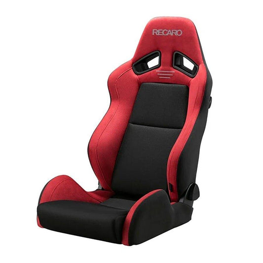 RECARO JDM SEAT: SR-7 GU100 ULTRASUEDE RED/GLASS MESH BLACK (FRP) - Coastal Auto Performance